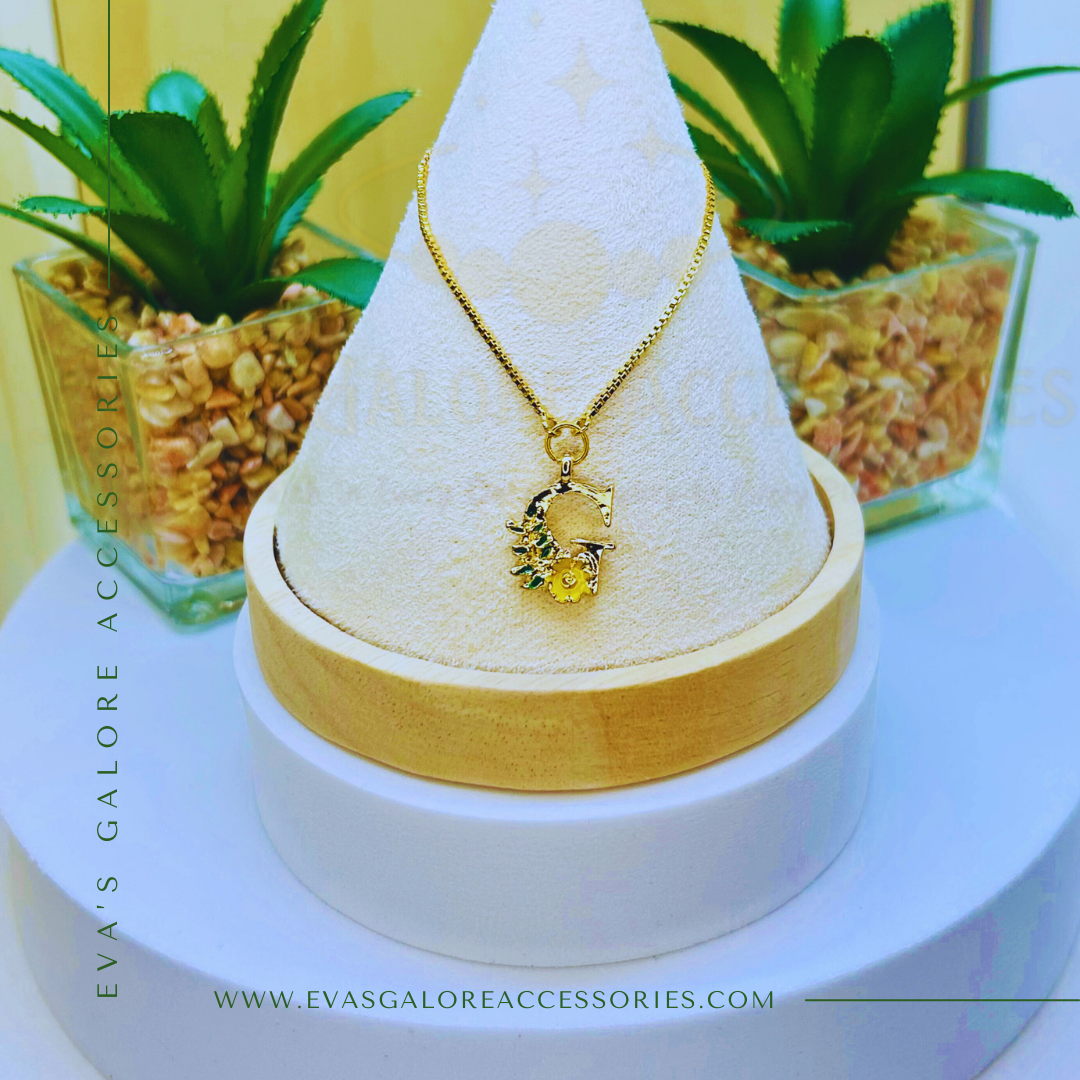 Gold “G” Flower & Leaf Adjustable Bracelet