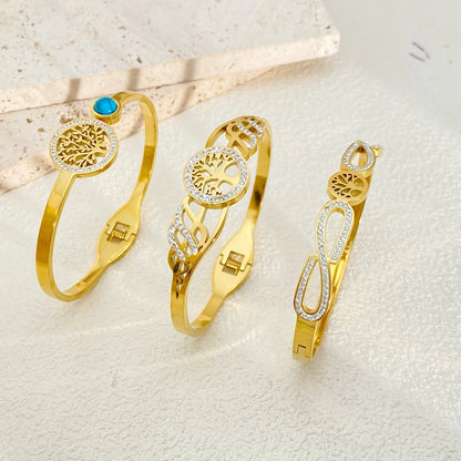 Golden Tree of Life Bangles