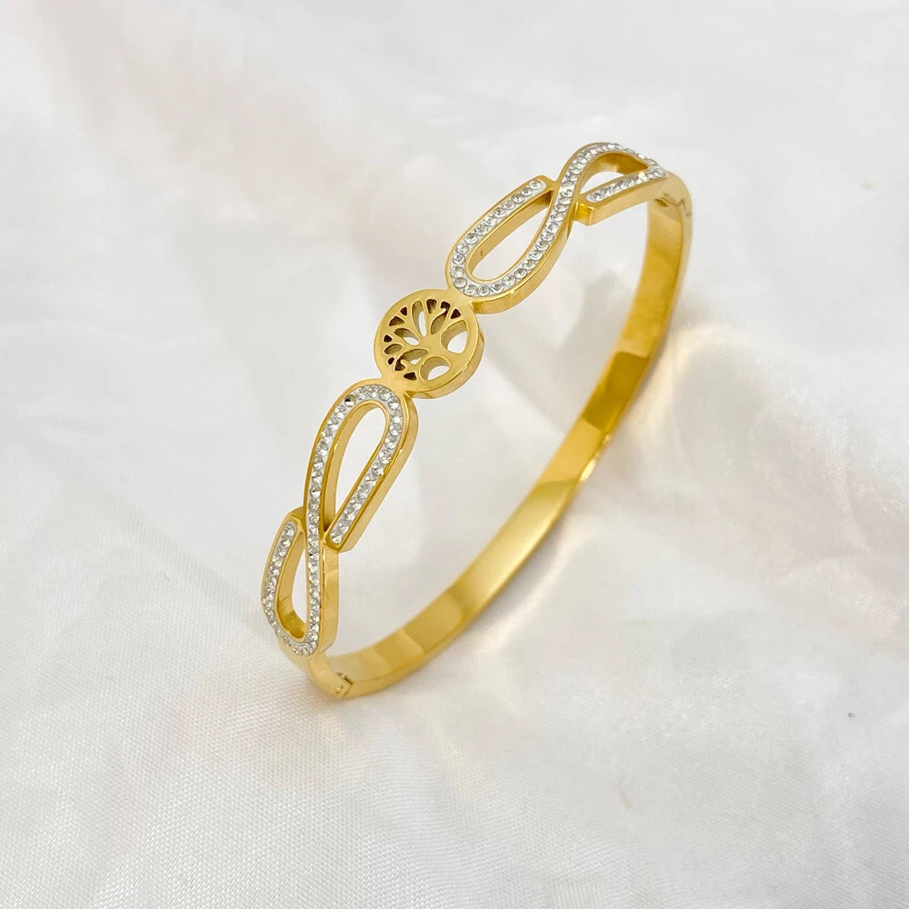 Golden Tree of Life Bangles