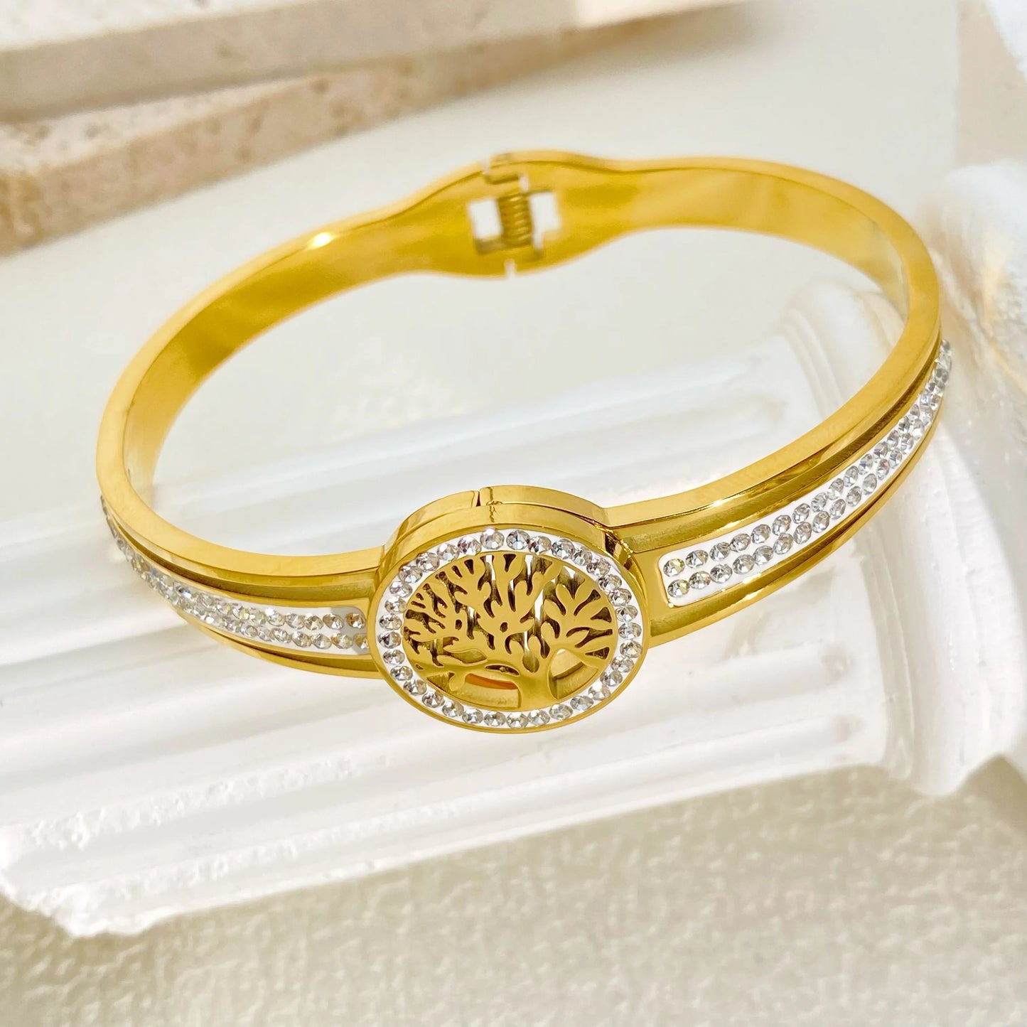 Golden Tree of Life Bangles