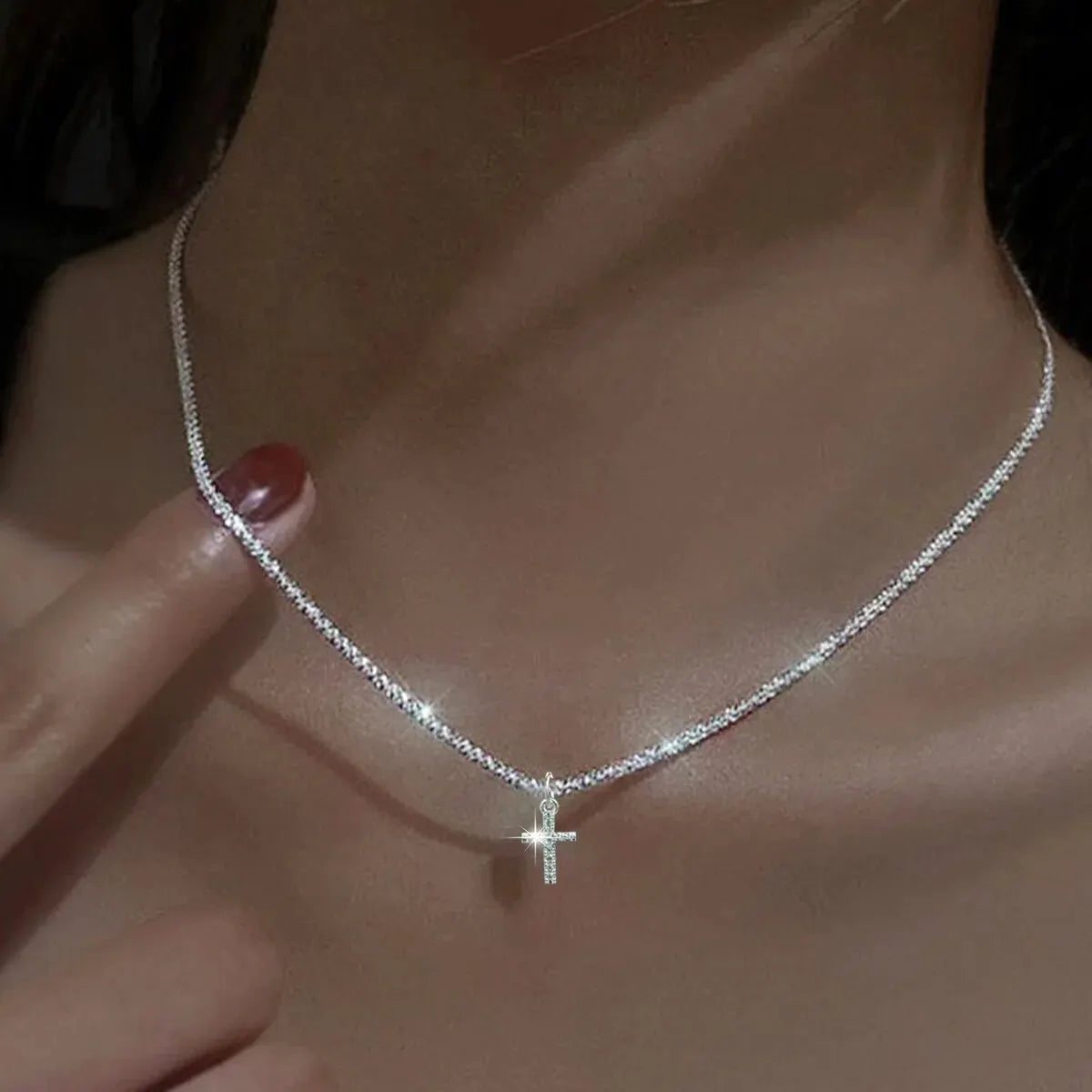 Luminous Cross Necklace