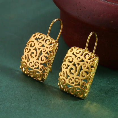 Ornate Filigree Drop Earrings